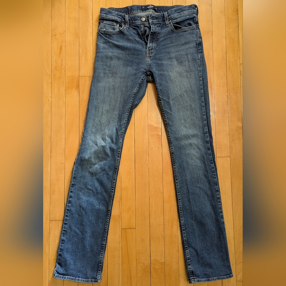 Hollister Men's Boot Cut Jeans - Faded Blue
